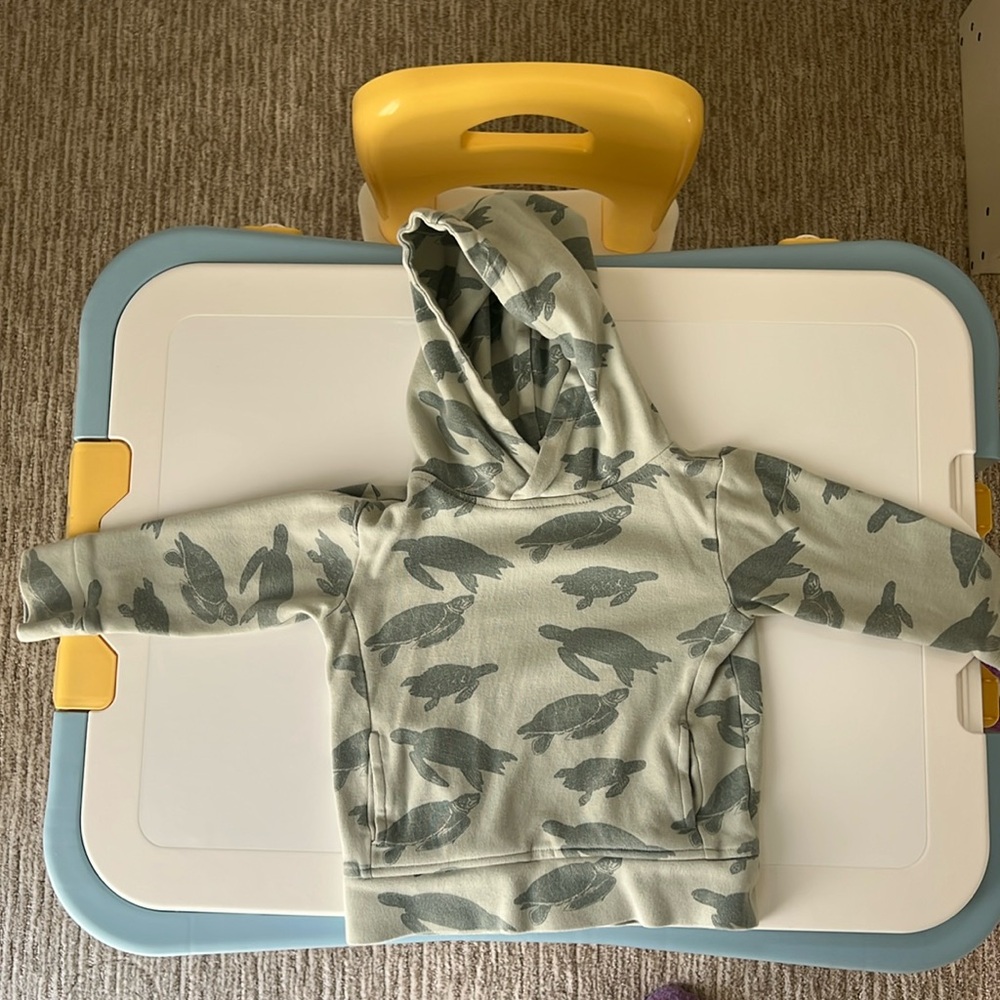 longsleeve pocket skinny hoodie sea turtle organiccottoninterlock 18-24m